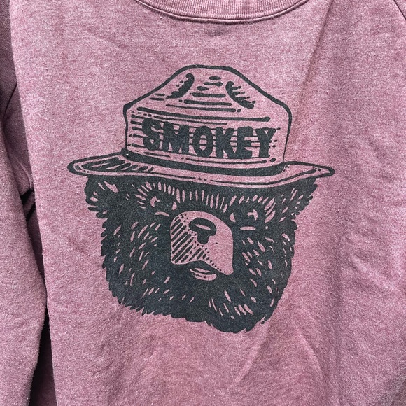 Plus Size Sweat Shirt Smokey The Bear - Picture 3 of 4